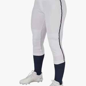 Champro Girls Low Rise Tournament Softball Pants With Side Piping